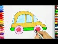 Рисунок Автомобиля | учить цвета | учить животные | учить русский и английский