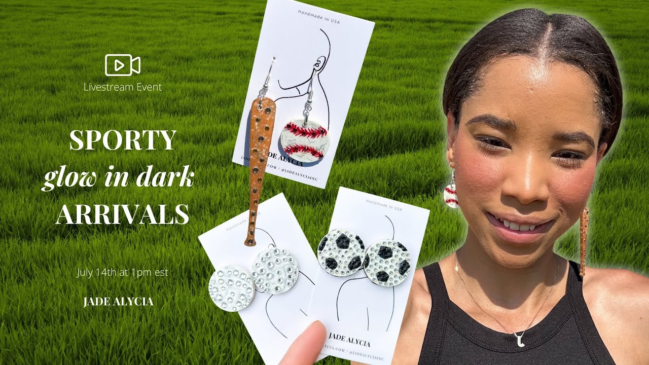 New Handmade Jewelry Arrivals For Summer | Glow in the Dark Athletic Earrings & More!💡⚾️