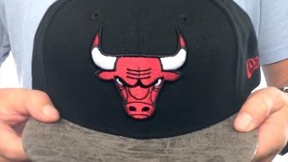 Bulls 'RUSTIC-VIZE' Black-Grey Fitted Hat by New Era
