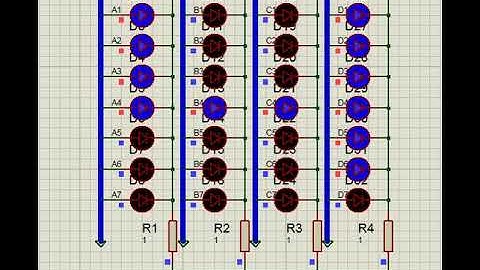 PIC16F887 simple dot matrix LED