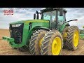 John Deere 8400R Tractor Planting Corn