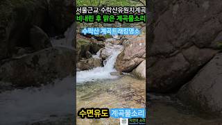 서울근교 시원하게 주말 힐링하기 좋은곳 계곡추천코스 - 수락산 유원지계곡(20) - 비내린 후 계곡물소리 #폭포소리#계곡물소리 #백색소음 #수면유도음악 #waterfall