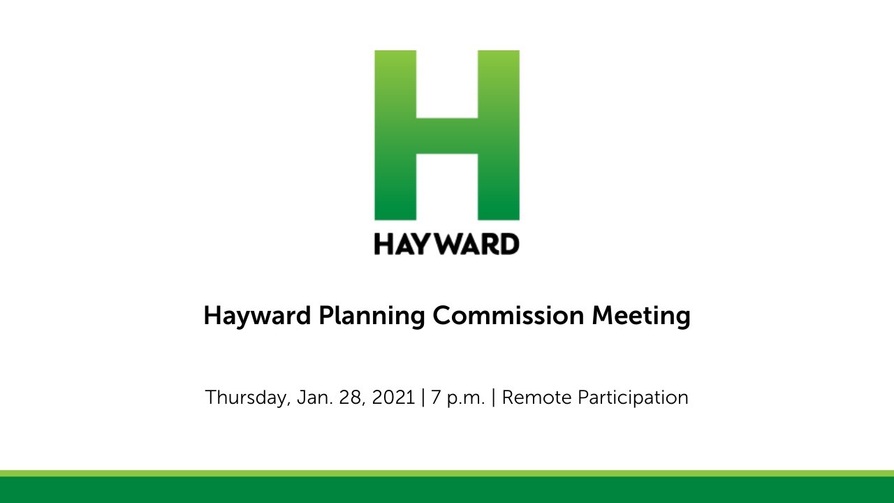 Jan. 28, 2021 Hayward Planning Commission Meeting YouTube