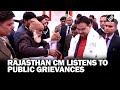 Rajasthan cm bhajan lal sharma holds jansunwai at jaipur residence listens to public grievances