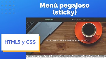 Menú de navegación sticky  con puro CSS | Menú pegajoso. 💻