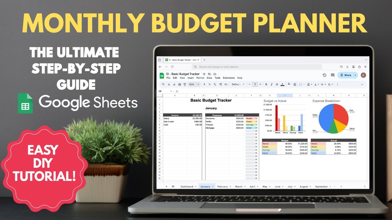 Create a Monthly Budget in Google Sheets – Easy DIY Tutorial! - YouTube