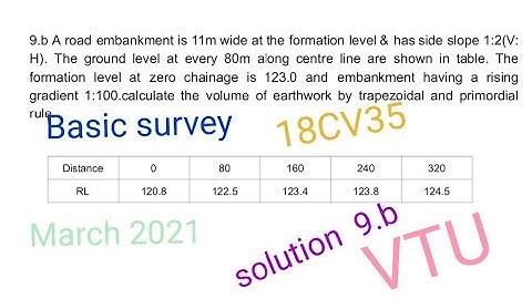 Calculation of volume by trapezoidal & prismoidal rule | basic survey(18CV35)mar2021#VTU examination