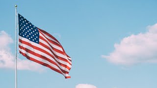 American Flag Waving In The Wind