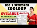 Bsc 3rd semester zoology syllabus 2025 - 2026 ,knowledge adda zoology notes pdf
