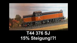 T44 376 SJ - Schafft diese Lok 15% Steigung?
