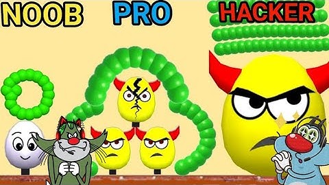 Noob vs Pro vs Hacker - Draw to Smash | Oggy and Jack Playing Asmr Games ! Part-2