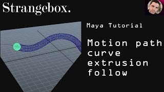 Maya motion path and curve extrusion
