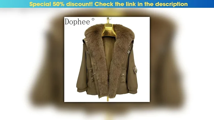 Limited Korea New Winter Women Parkas Fox Fur Placket Casual Overcoat Thicken Warm Removable Rex Ra