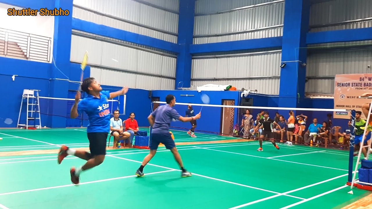 Men's Doubles Badminton Match #badminton #trickshots #shuttlershubho # ...