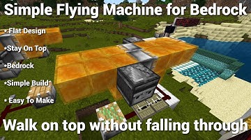 Rideable 2 Way Flying Machine for Bedrock Minecraft (horizontal)