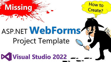 Create ASP.NET WebForms Project in Visual Studio 2022