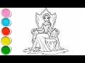 Cute Elsa Frozen Drawing for Kids | Painting &amp; Coloring for Toddlers | Let’s Draw Togeth