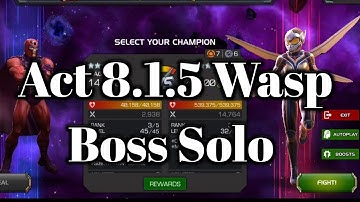 Mcoc Act 8.1.5 Wasp Boss Solo | Mcoc Act 8.1.5 Easy Boss | Mcoc Act 8.1.5  | Mcoc Ishvalangaming |