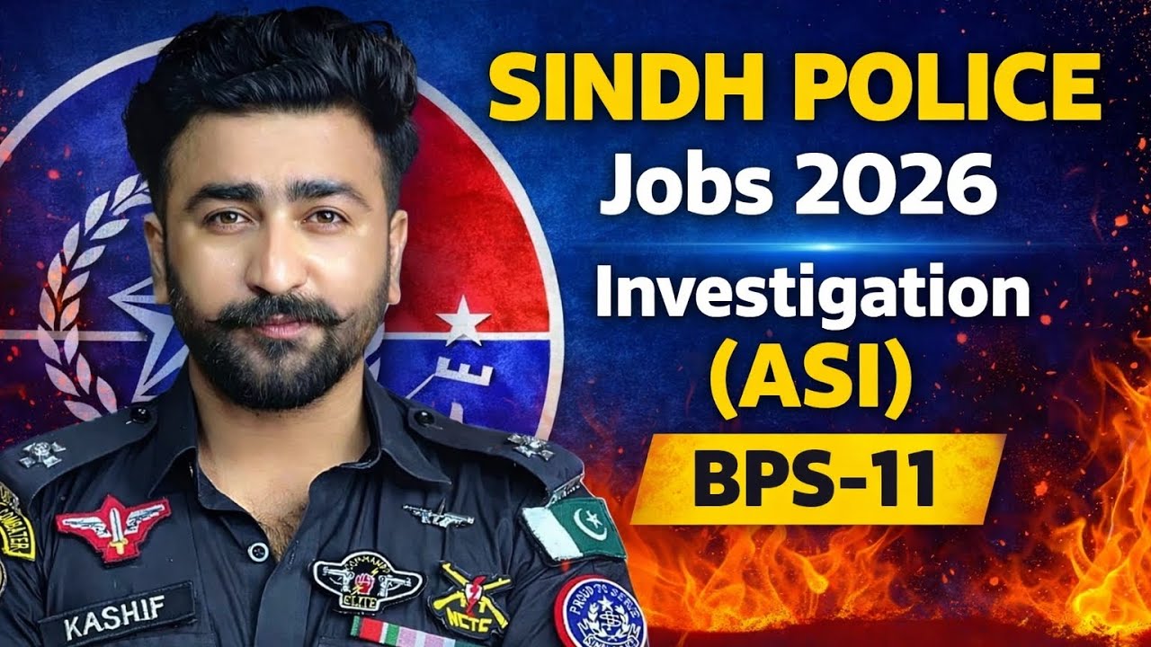 ( ASI )Assistant Sub Inspector - Investigation Sindh Police jobs 2026 ...