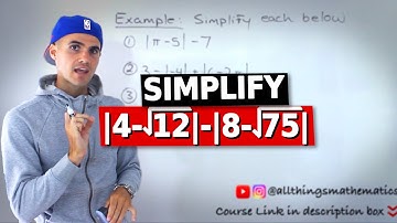 Simplify Expression Containing Absolute Values (QMS 110 - Ryerson University)