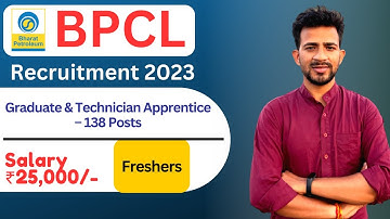BPCL Apprentice 2023 Online Form | BPCL Graduate & Technician Apprentice Recruitment 2023 | Freshers