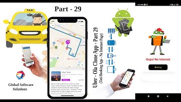 Uber - Ola Clone App - Part 29 (Taxi Booking App - No Internet Page)