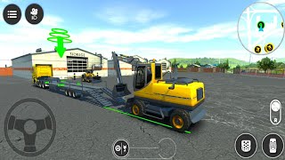 Long Tronton Truck Transport Beko Excavator - Car Racing Truck Simulator Android Gameplay screenshot 4