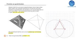 Wiskunde examen vmbo GL TL 2019 tv 1 opg 13  t/m 16