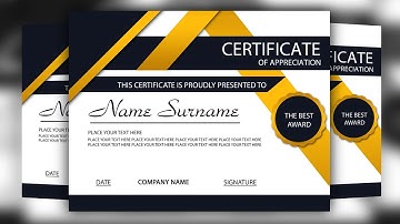 Certificate Template Design | Adobe Photoshop CS6 | RoshanGFX