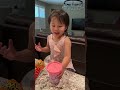 Chloe Had Her Own Idea for Snack Time.