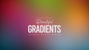 how to Create Powerful Gradients in After Effects #tutorial