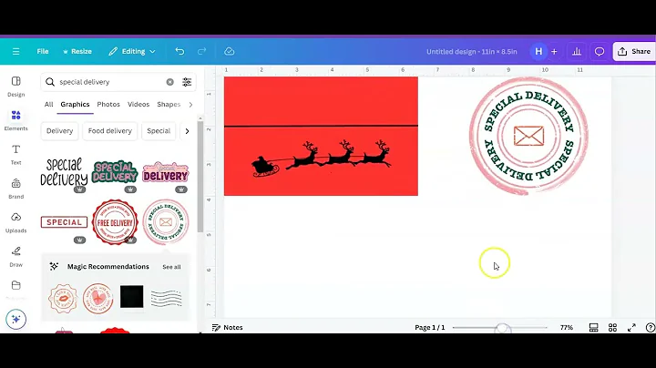 Let's make a gift bag topper in Canva