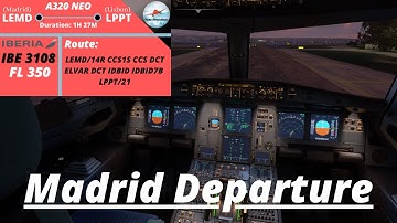 MSFS 2020 Full Flight I (FlybyWire A320 Neo mod) I Madrid (LEMD) - Lisbon (LPPT) I MADRID DEPARTURE!