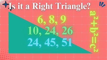 Determine if a triangle is a right triangle.