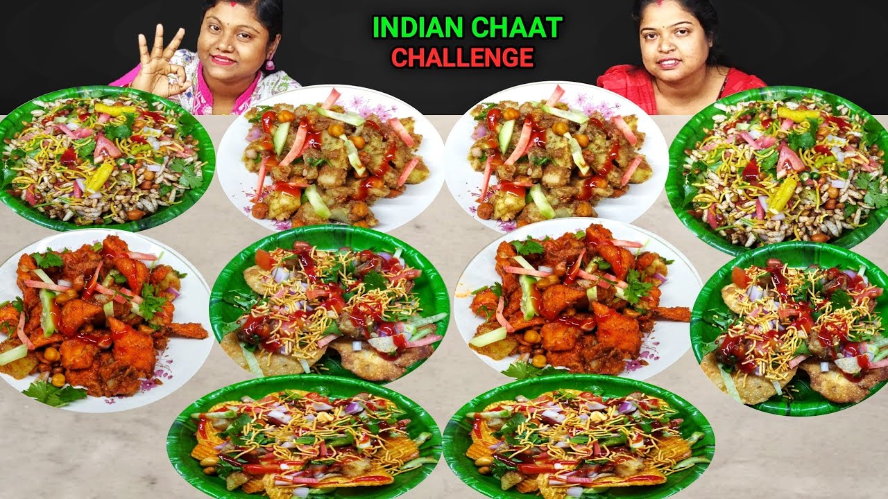 JHAL MURI PAPRI CHAAT ALOO KABRI LAYS CHAAT NIMKI CHAAT EATING CHALLENGE // food family & more