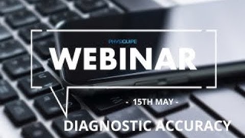 Webinar Series |  Diagnostic Accuracy for Subacromial Pain Syndrome | 15th May