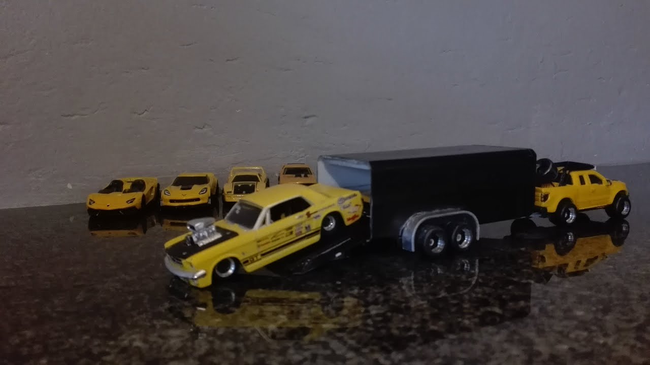 Custom enclosed trailer for 1/64 scale diecast ( hot wheels , matchbox , etc)