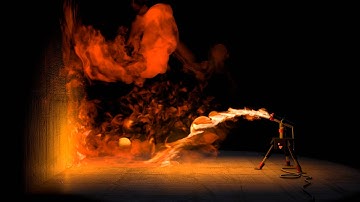 Flamethrower Blender fire simulation