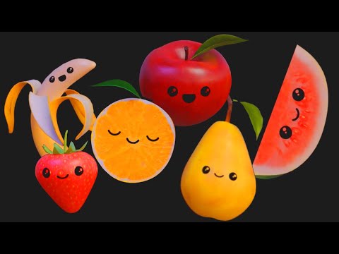 Sensory Fruit Dance Party - Counting 1 To 10 - High Contrast Nursery Rhyme Video For Children