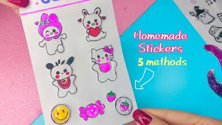 how to make stickers at home - 5 diy homemade stickers - fati craft world