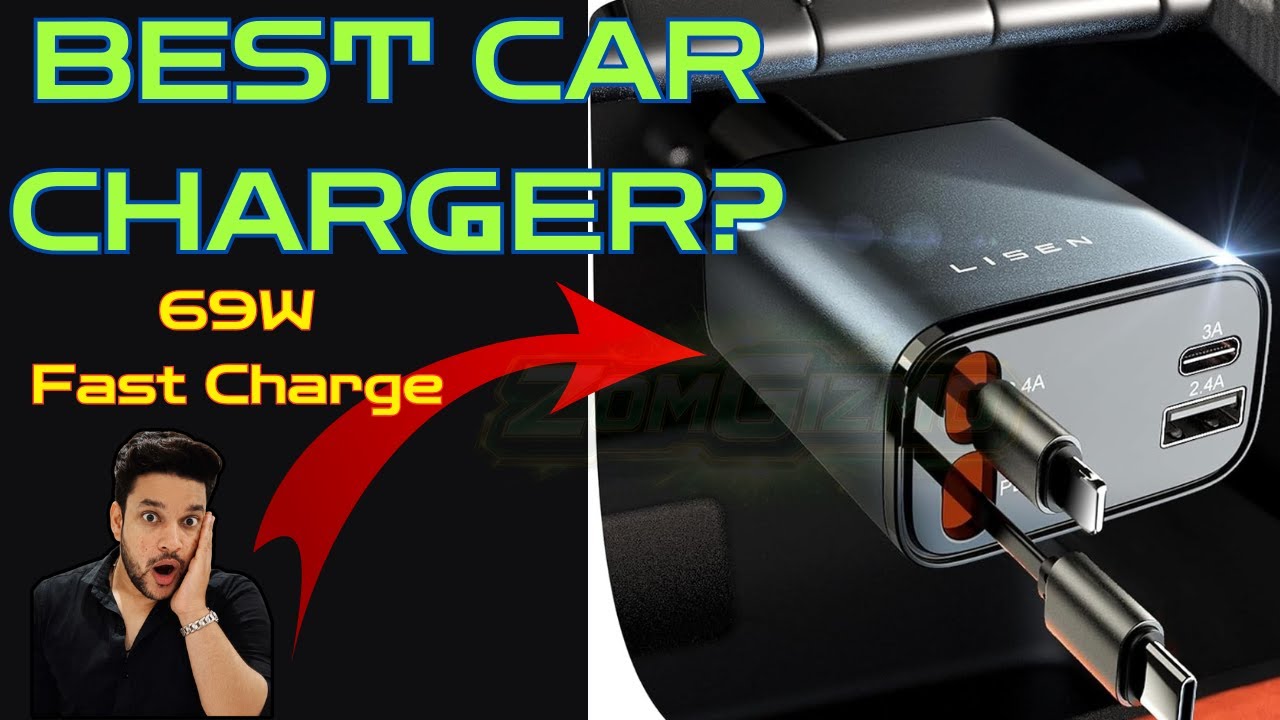 Best 69W Fast Car Charger for Phones (US Review – Retractable Cable ...