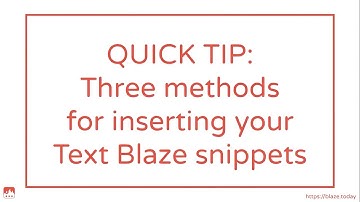 Inserting Snippets in Text Blaze