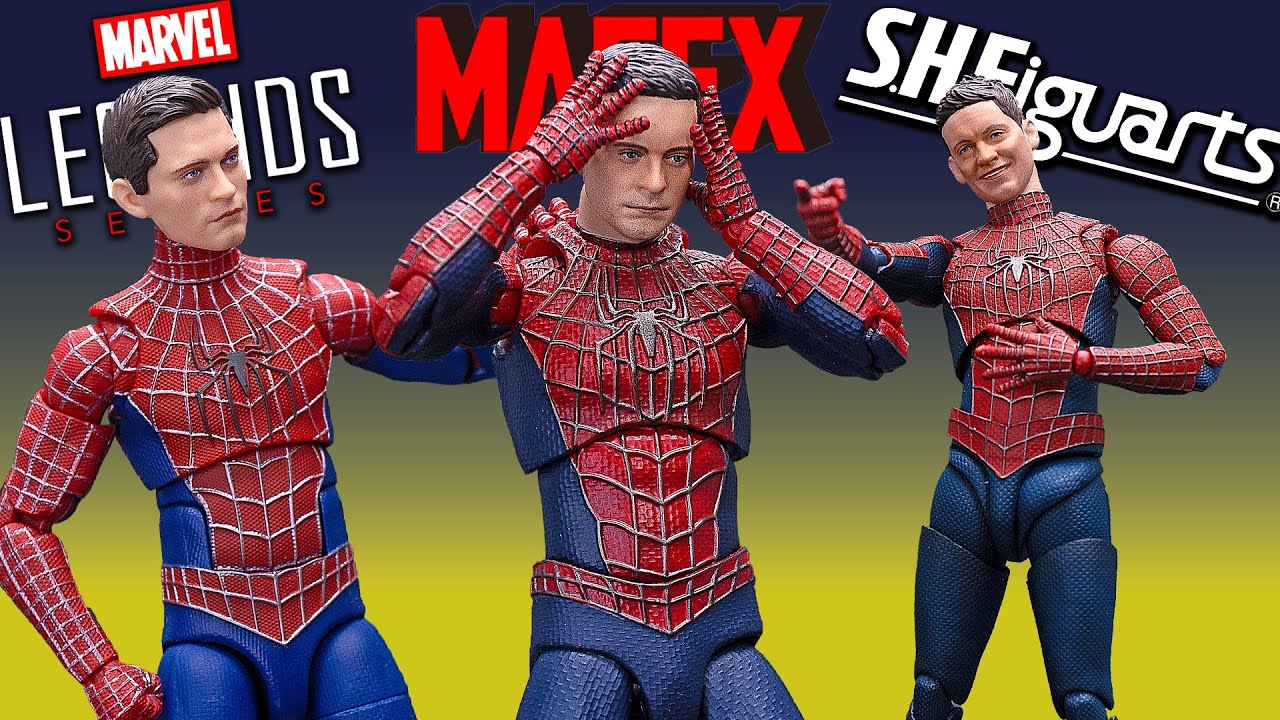 Mafex Doesn't Hit with Tobey's Spider-Man... (Mafex vs. Figuarts vs. Legends)