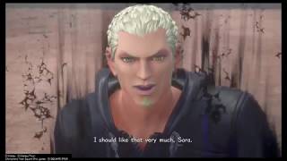 KINGDOM HEARTS Ⅲ Sora & Mickey VS Marluxia, Larxene, & Luxord Boss Fight! (Keyblade Graveyard)