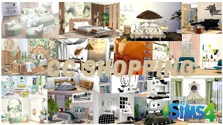CC SHOPPING | BEDROOM | BEDS, DRESSER, CLOSET, END TABLE, RUGS, PILLOWS, BLANKET || SIMS 4