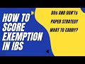 CA Final - Paper 6, IBS Strategy #ibs #exemption #cafinal #exam #strategy