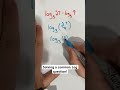 Simple no calculator solution to a common log question #math #loglaws #logarithm #exam