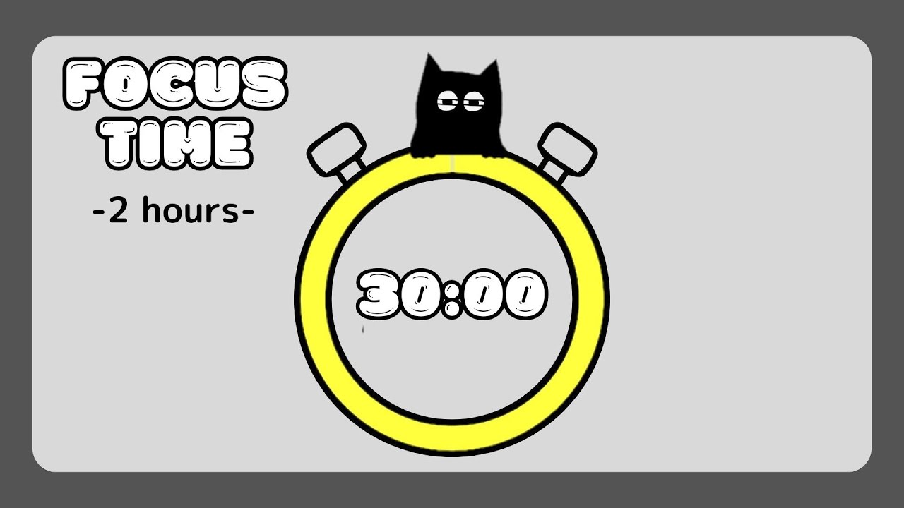 Cute pomodoro timer no music 30/10 | for Deep Focus - YouTube