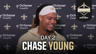 Chase Young on edge rusher group, Kaden Elliss | Saints Training Camp 2026