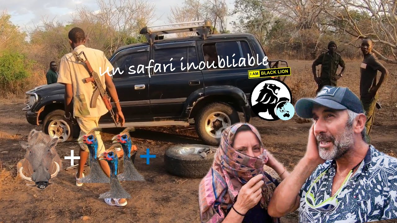 #58 Black Lion 🦁 en safari à Mtwara en Tanzanie, ça ne se passe pas vraiment comme prévu. 😅🐗🦃🚙